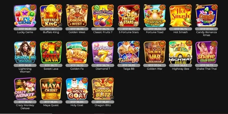 Nhiều tựa game slot cực hấp dẫn tại God55